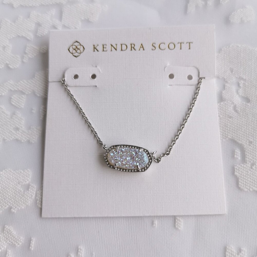 Kendra Scott Elisa Silver Necklace Drusy